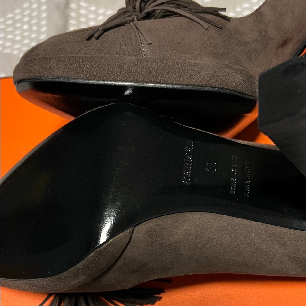 Hermes Dark Brown Heels with Tassel Accent Never Worn!! - Picture 6 of 16
